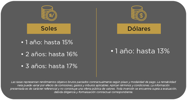 Alternativas de inversión en fideicomiso